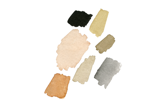  The earth tone- inspired color palette I developed for her overall branding 